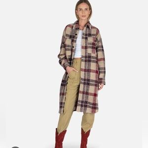 Isabel Marant Wool Plaid Coat.
